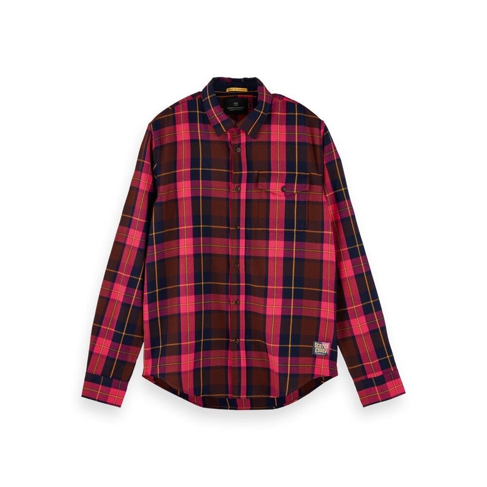 SCOTCH & SODA Pink Flannel Plaid Checks Shirt Sz. M - Picture 2 of 8